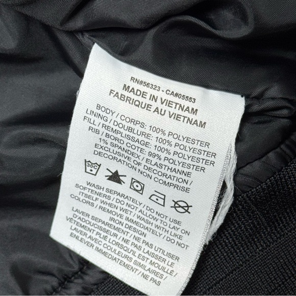 NIKE Sportswear Synthetic Fill Icon Clash Bomber Jacket Womens Large Black Gold - Picture 8 of 11